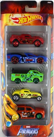 Marvel Avengers Assemble 5 pack by Hot Wheels, diecast miniature model car, Hot Wheels toy, Hot Wheels Marvel Avengers Assemble theme by Hot Wheels, available online in India at www.dreamcarmodels.com