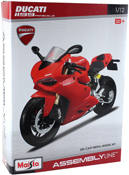 Ducati 1199 Panigale - Assembly Kit, scale 1:12 in Red by Maisto, diecast miniature scale model bike kit