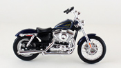 XL 1200V Seventy-Two 2012 - Harley Davidson, scale 1:18 in Dark Blue by Maisto, diecast miniature scale model bike, Harley Davidson bike model